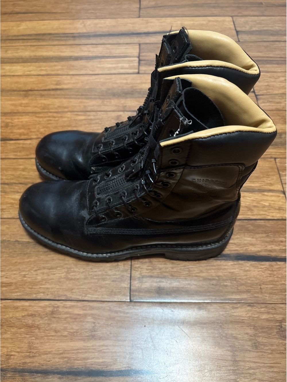 Chippewa Firefighter Boots 27422 Men's 10.5 EE Black Leather Steel Toe Ruttman - Picture 4 of 8
